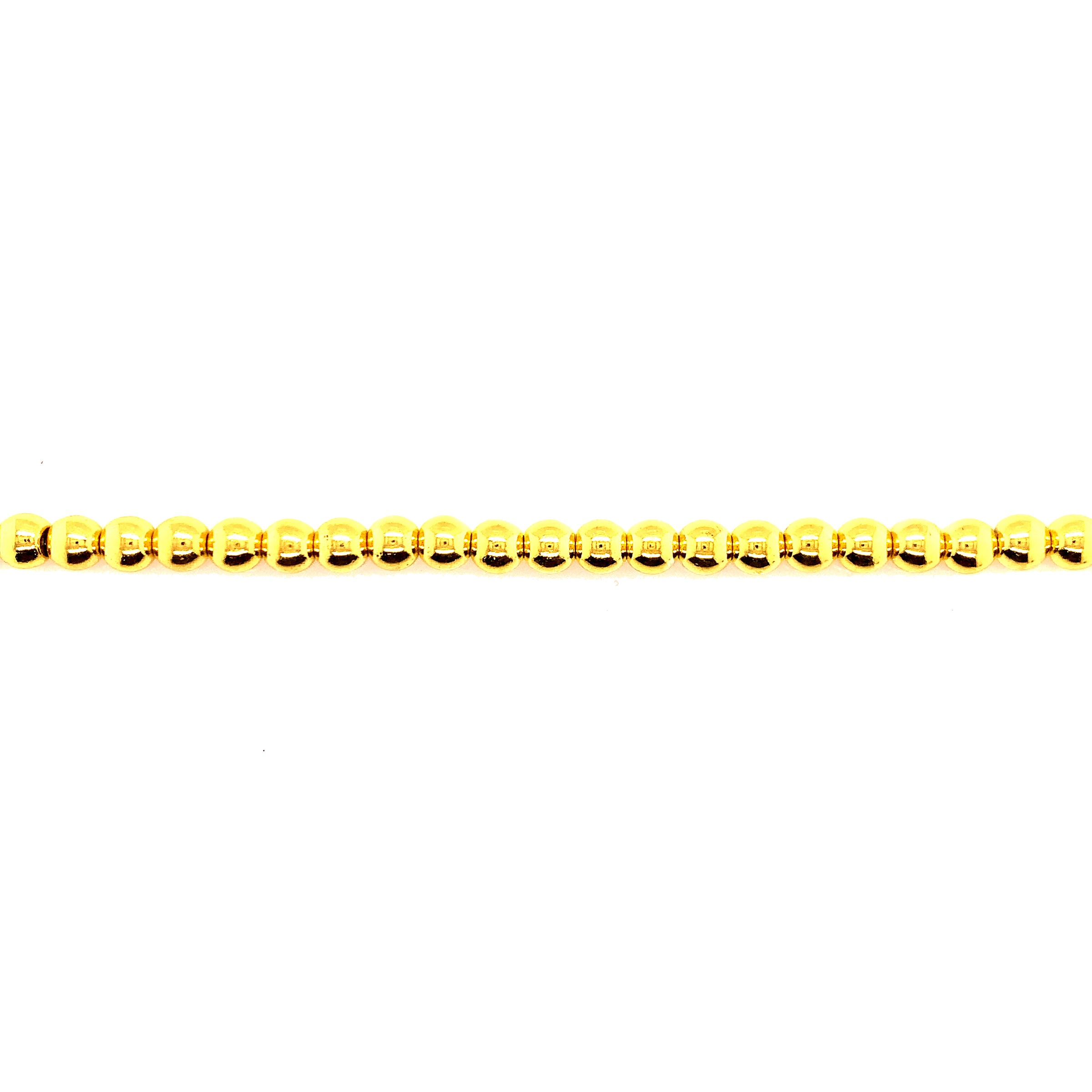 6mm Gold Plated Hematite - Round