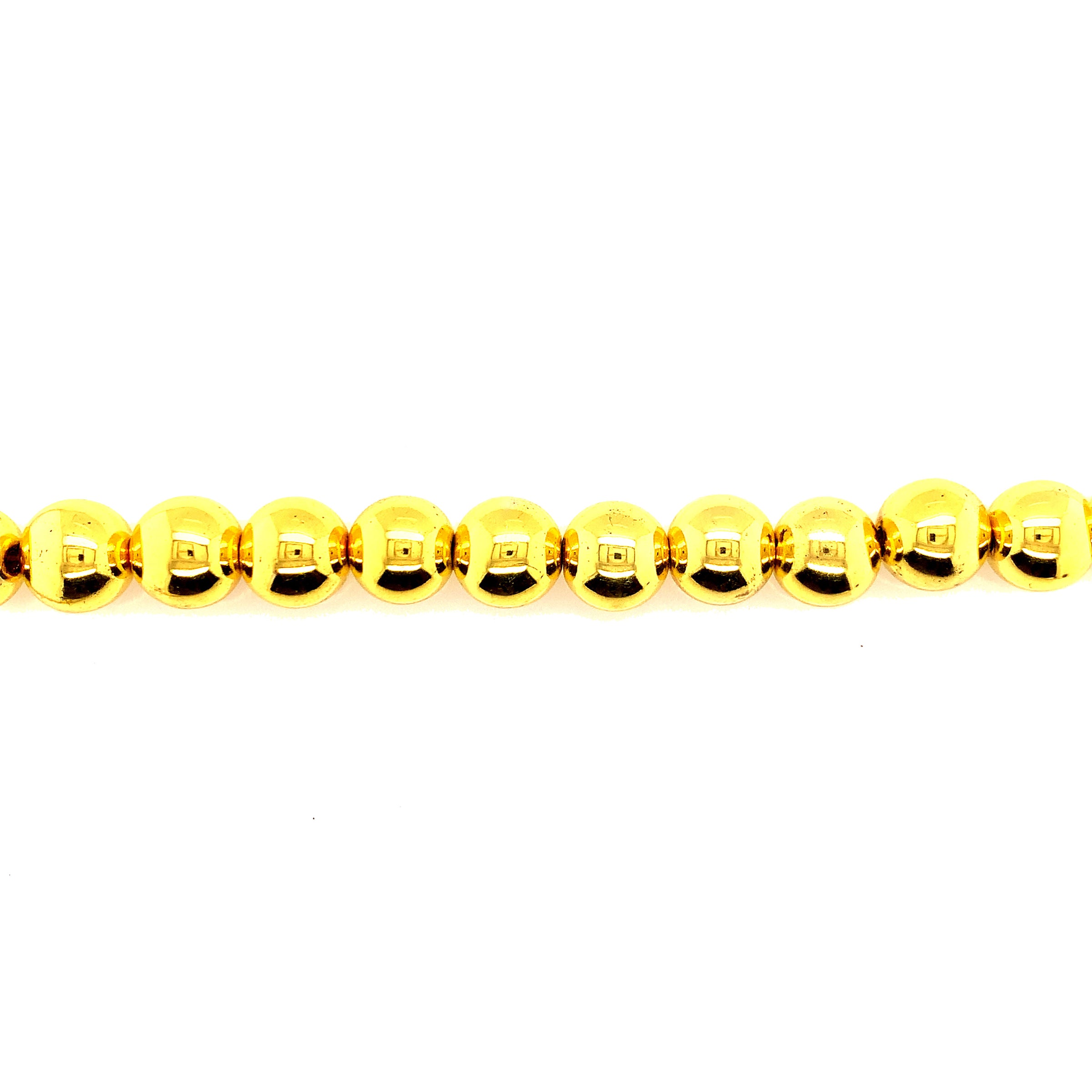 12mm Gold Plated Hematite - Round
