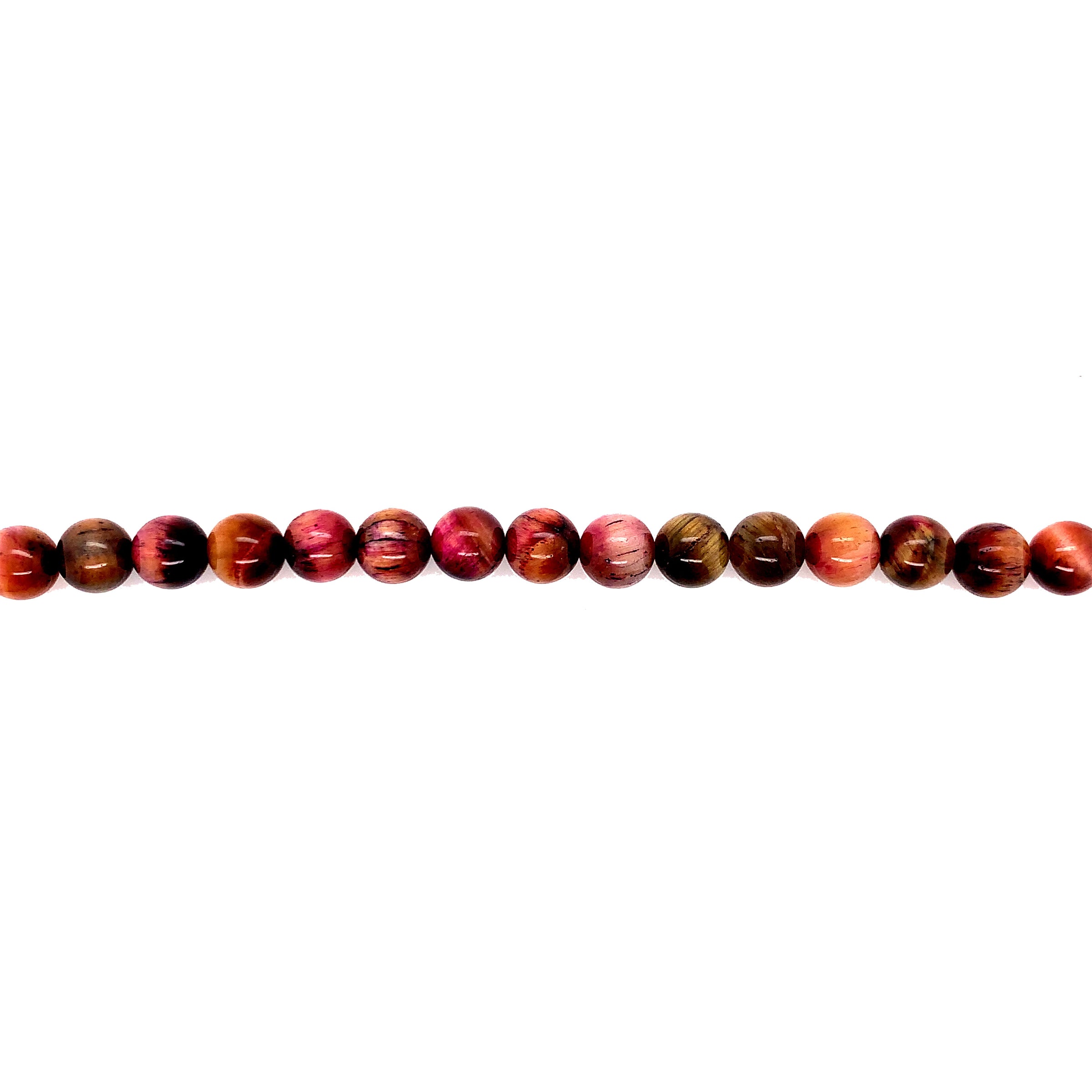 8mm Multicolor Tiger Eye - Round