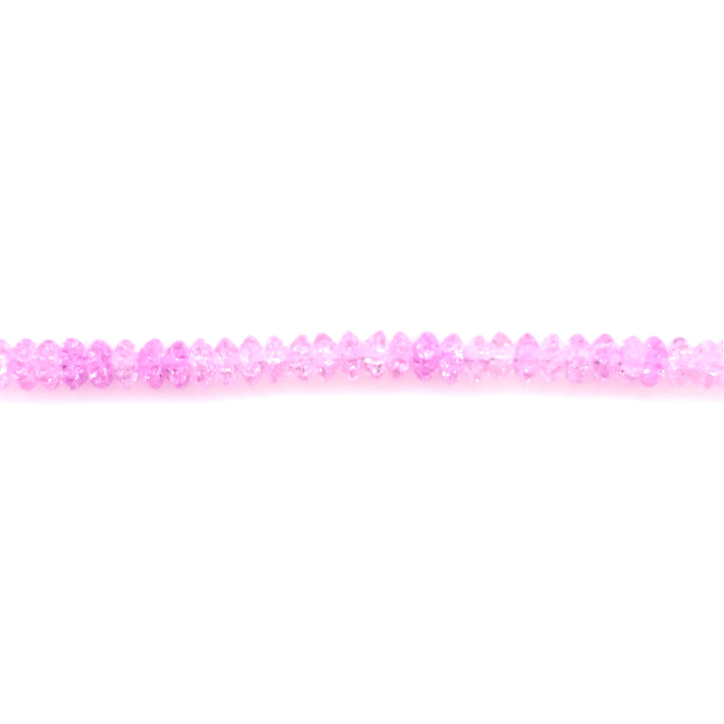 4x9mm Pink Rock Crystal - Rondelle