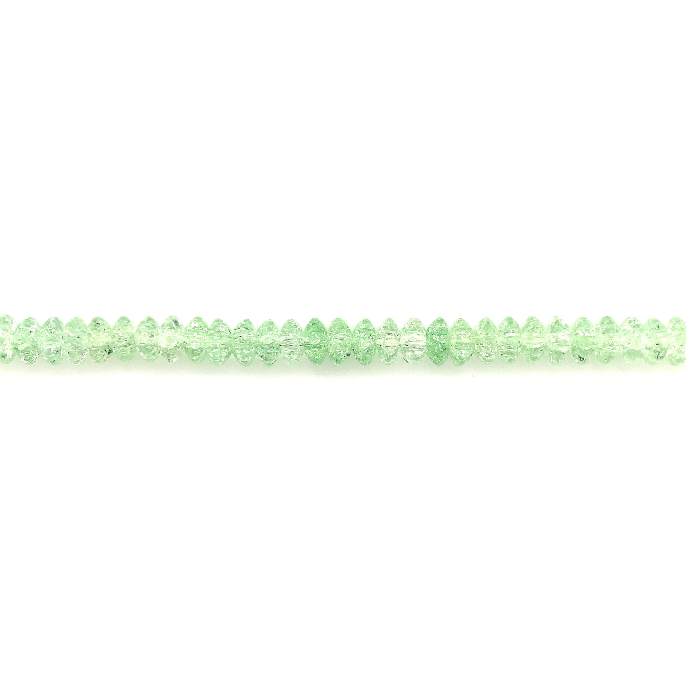 4x9mm Green Rock Crystal - Rondelle