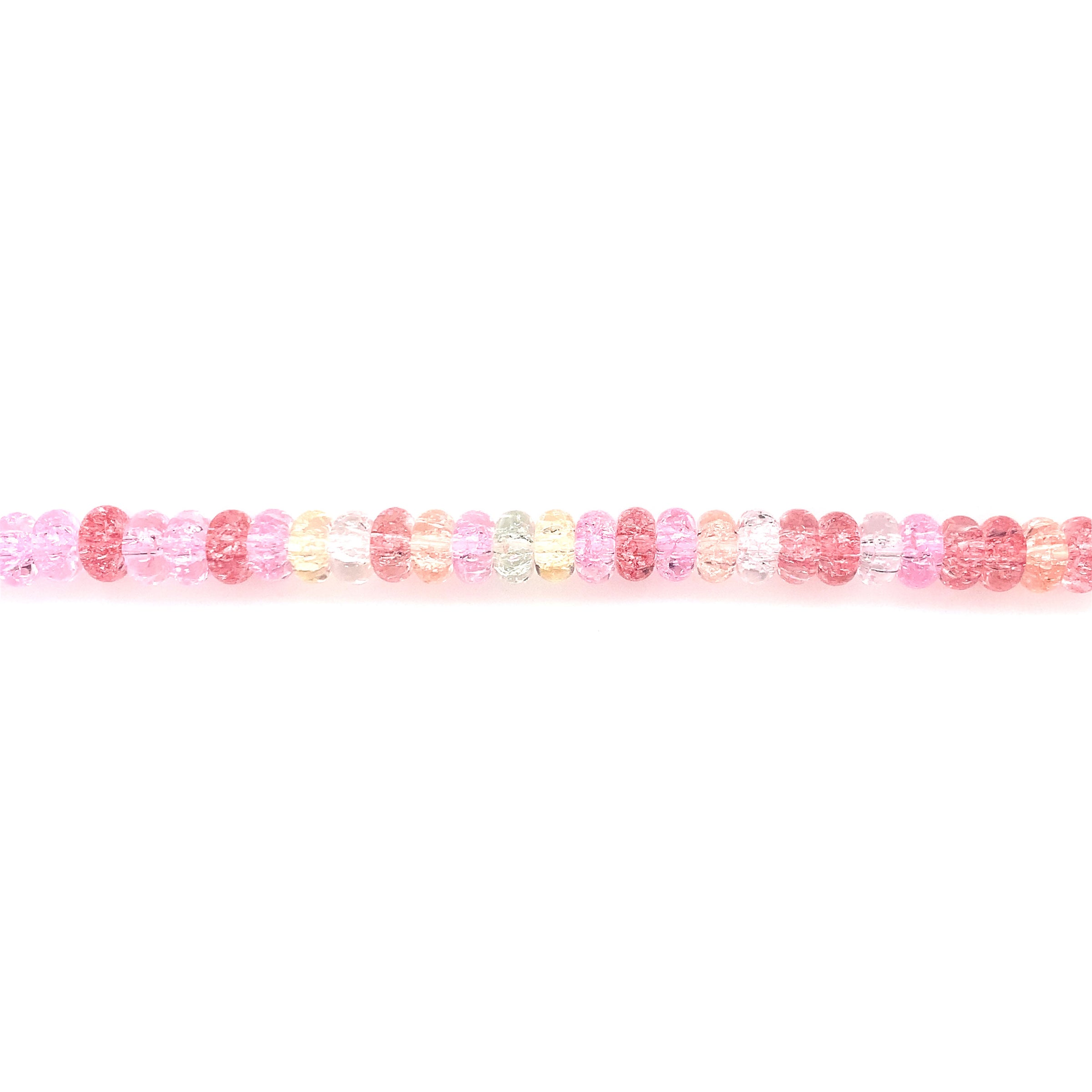 4.5x9mm Multicolor Rock Crystal - Rondelle
