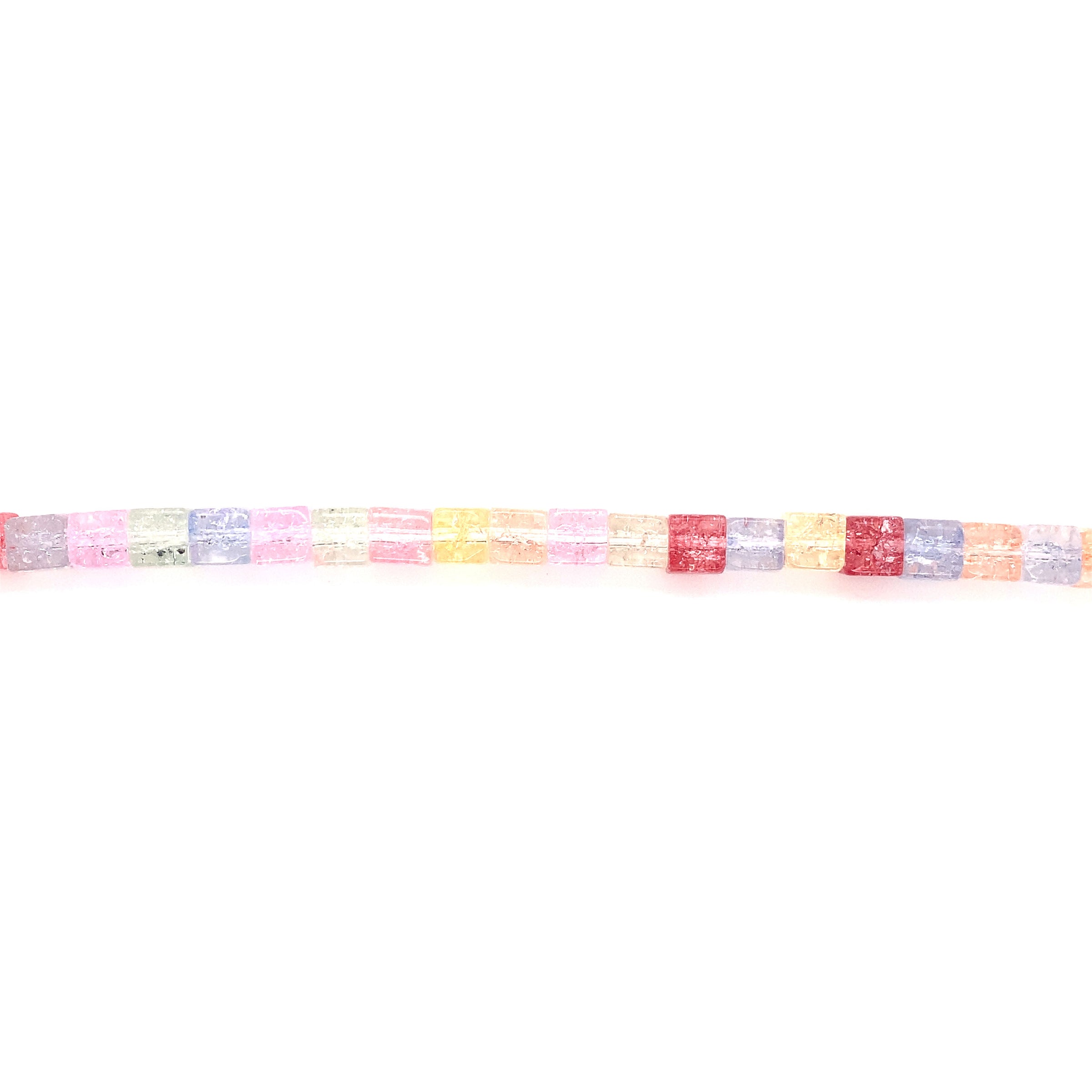 6x6mm Multicolor Rock Crystal - Cubes