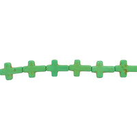 12x16mm Green Magnesite Cross