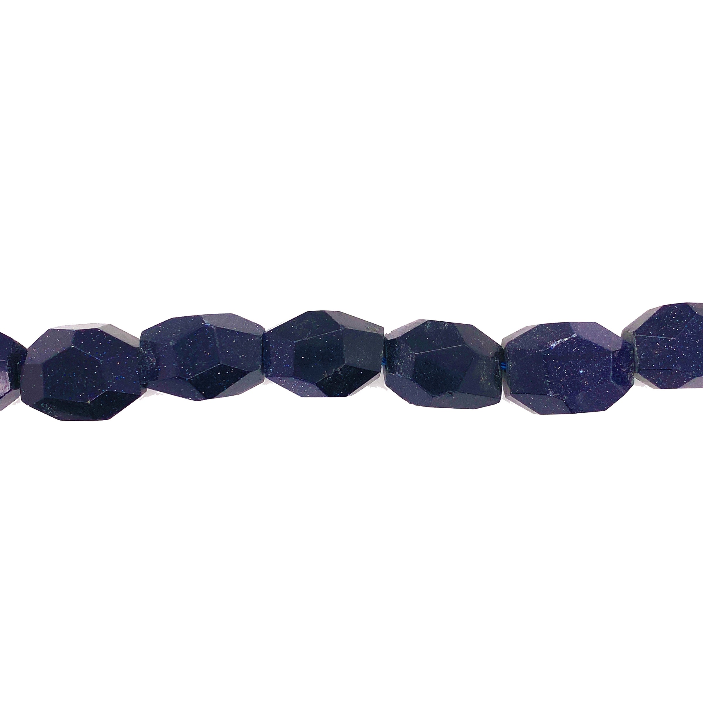 15x18mm Navy Sandstone - Faceted