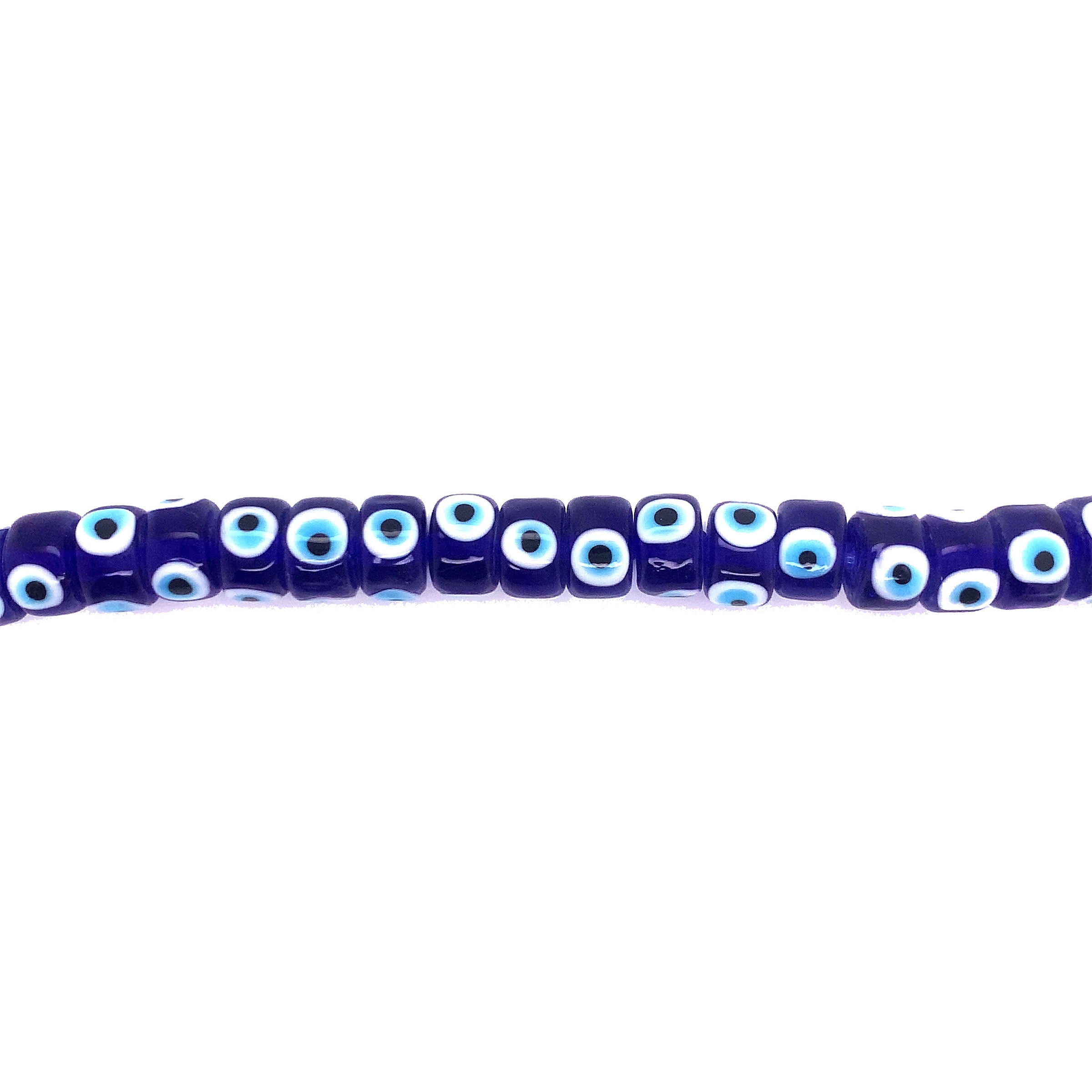 9x12mm Blue Evil Eye - Rondelle