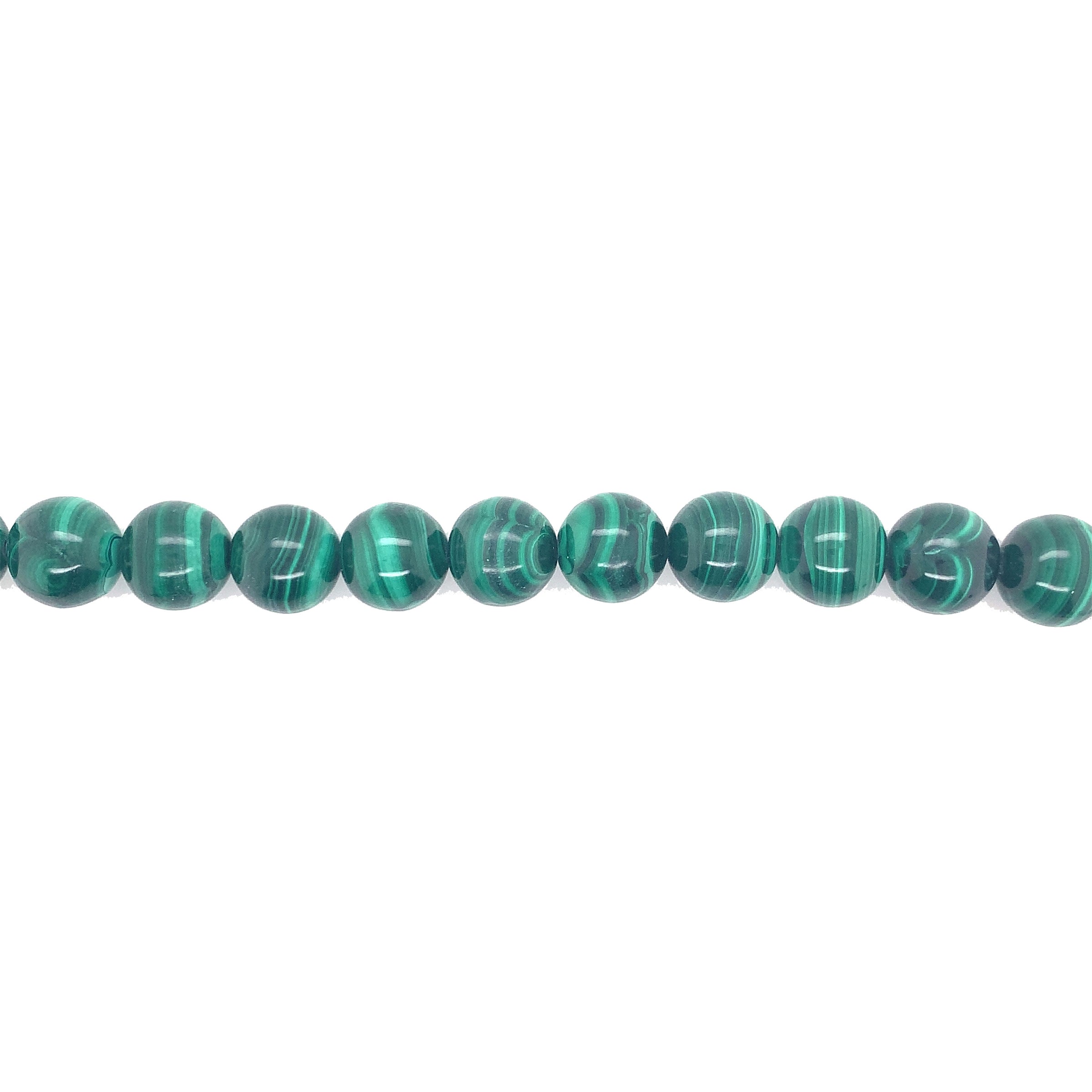 12mm Natural Malachite - Round