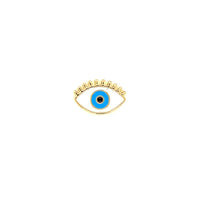 White Enamel Evil Eye Bead - Gold Plated