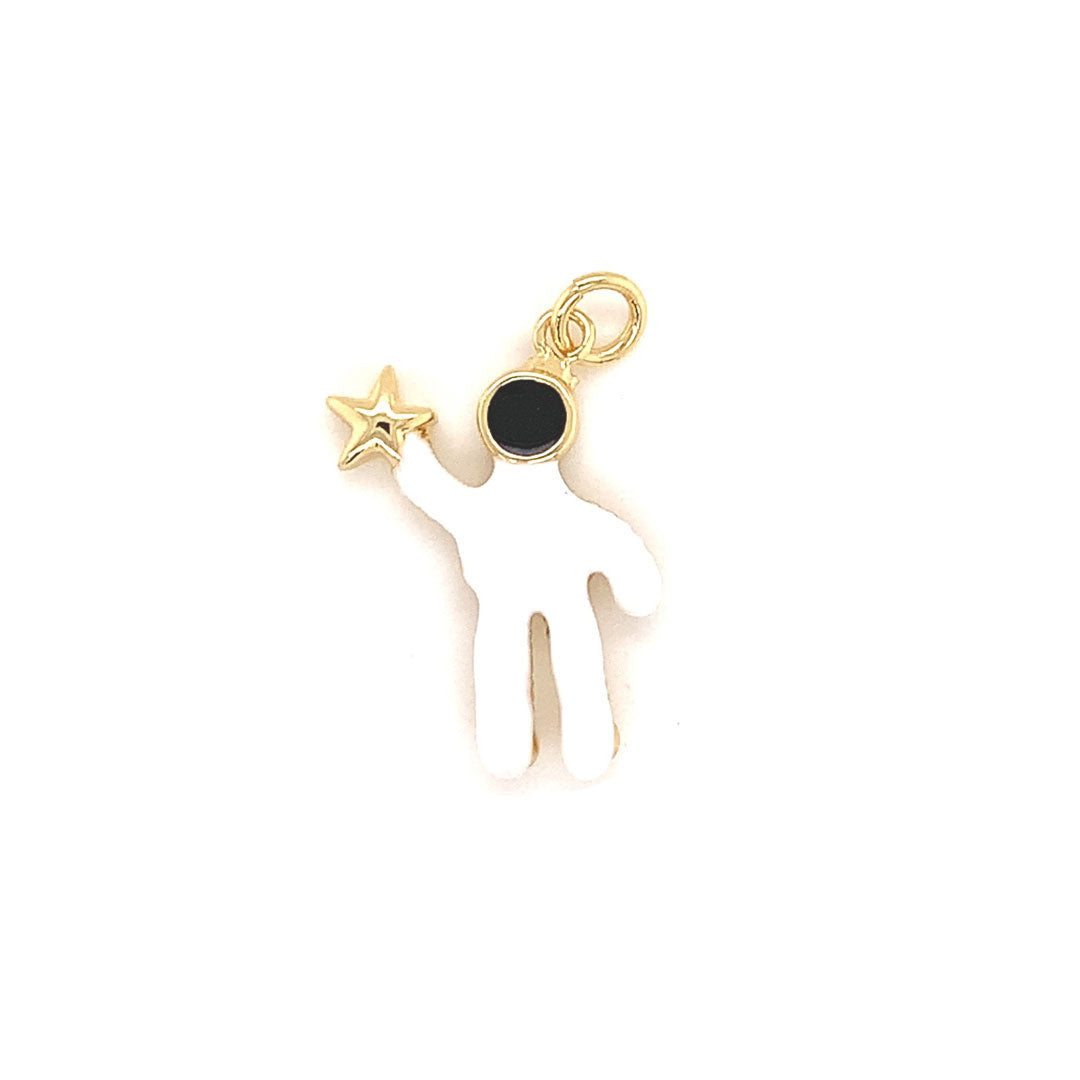 Enamel Astronaut Charm - Gold Plated
