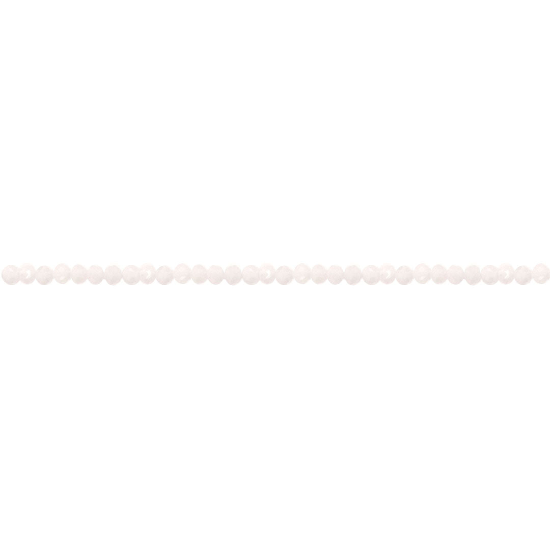 2x3mm Frosted White Crystal - Rondelle