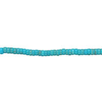 3x6mm Teal Synthetic Turquoise - Rondelle