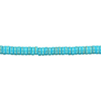 3x8mm Teal Synthetic Turquoise - Rondelle
