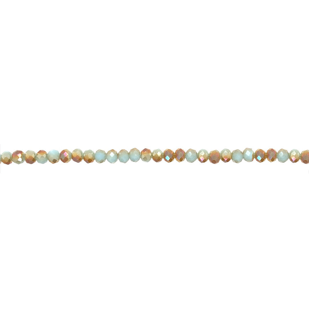 3x4mm Mermaid Green Crystal - Faceted