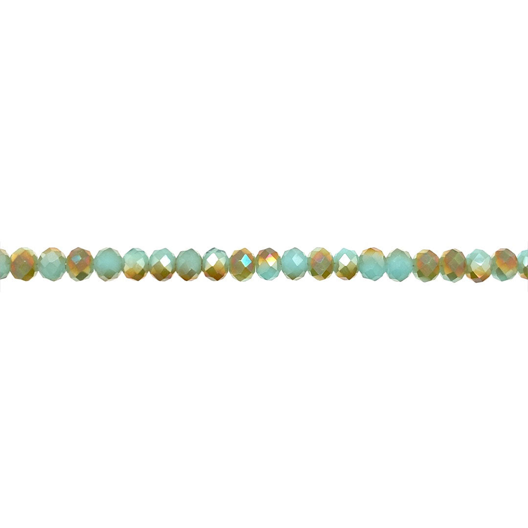 4x6mm Mermaid Green Crystal - Rondelle