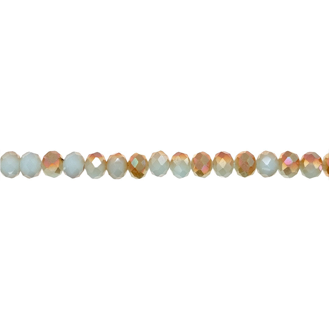 6x8mm Mermaid Green Crystal - Rondelle