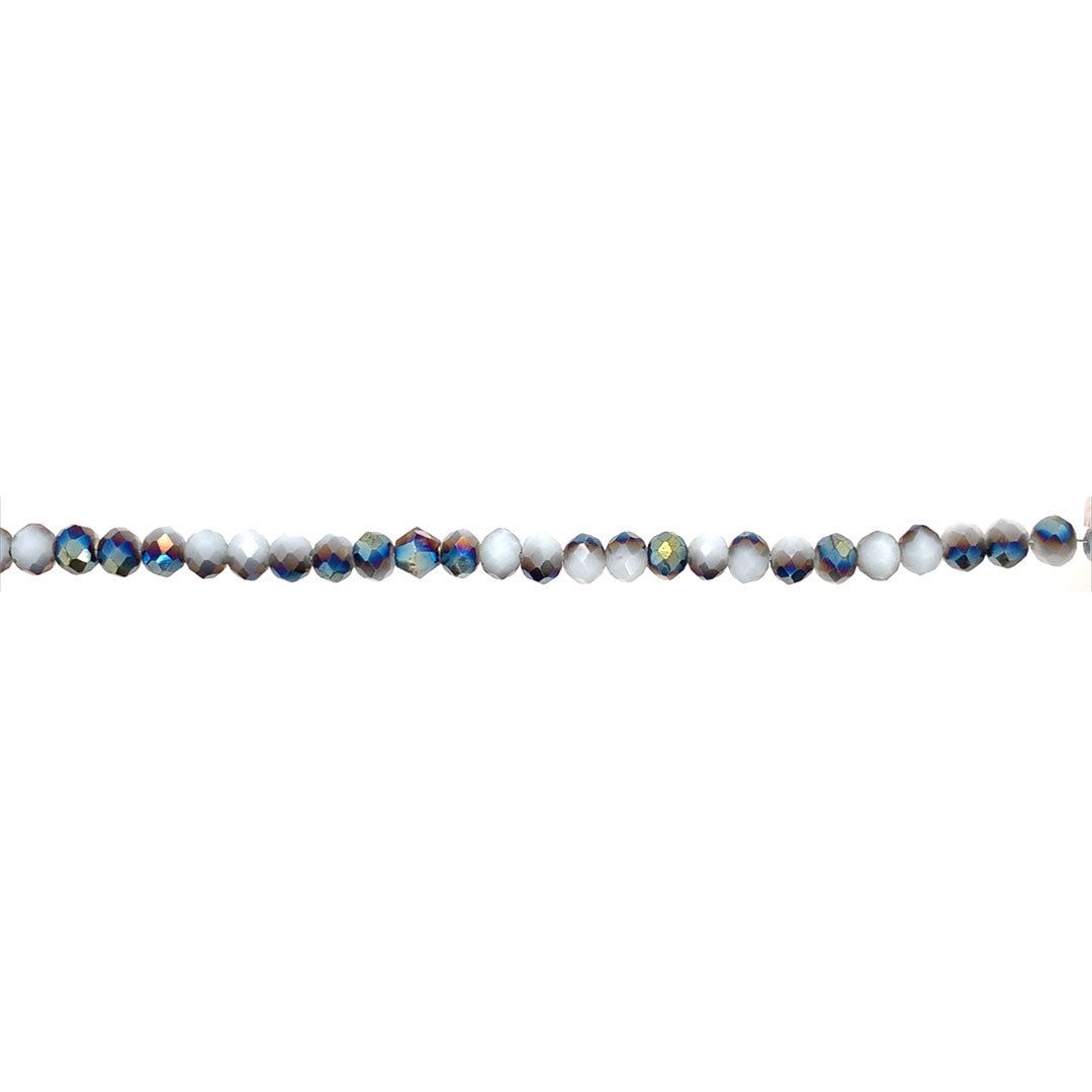 3x4mm Green Marble Crystal - Rondelle