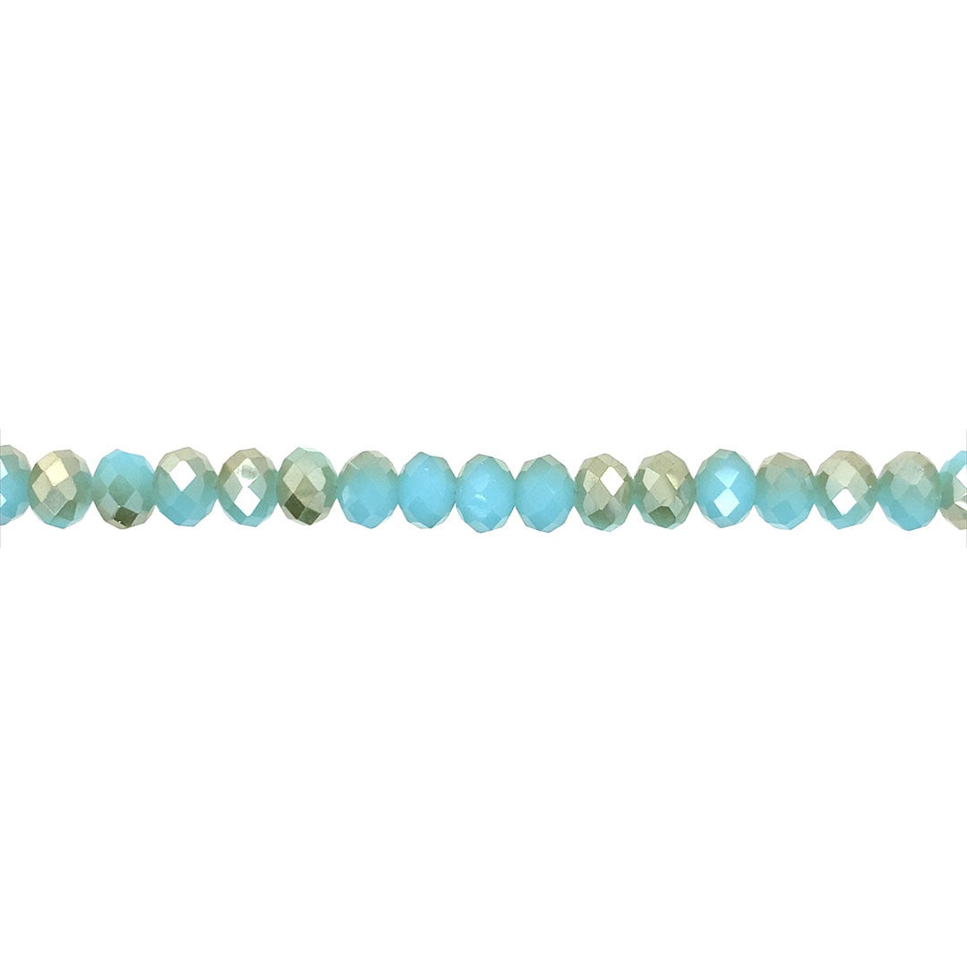 6x8mm Sea Blue Crystal - Rondelle