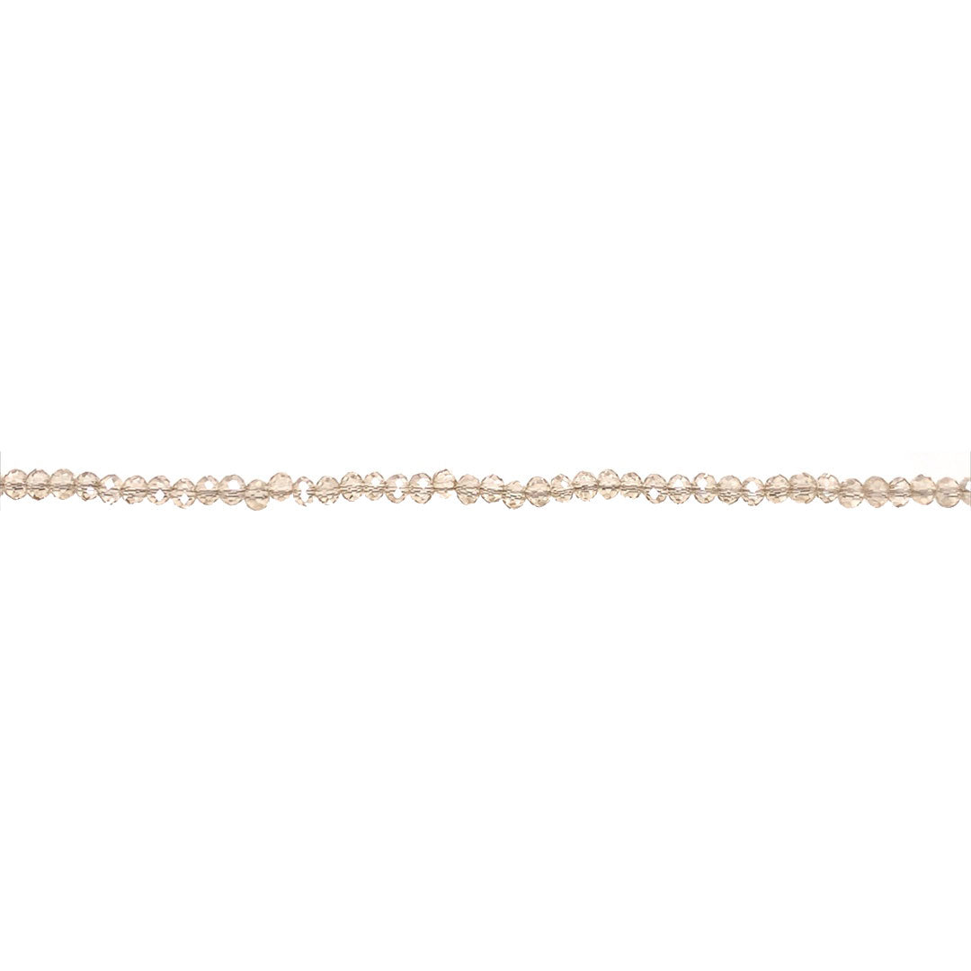 1.5x2mm Iridescent Ivory Crystal - Rondelle