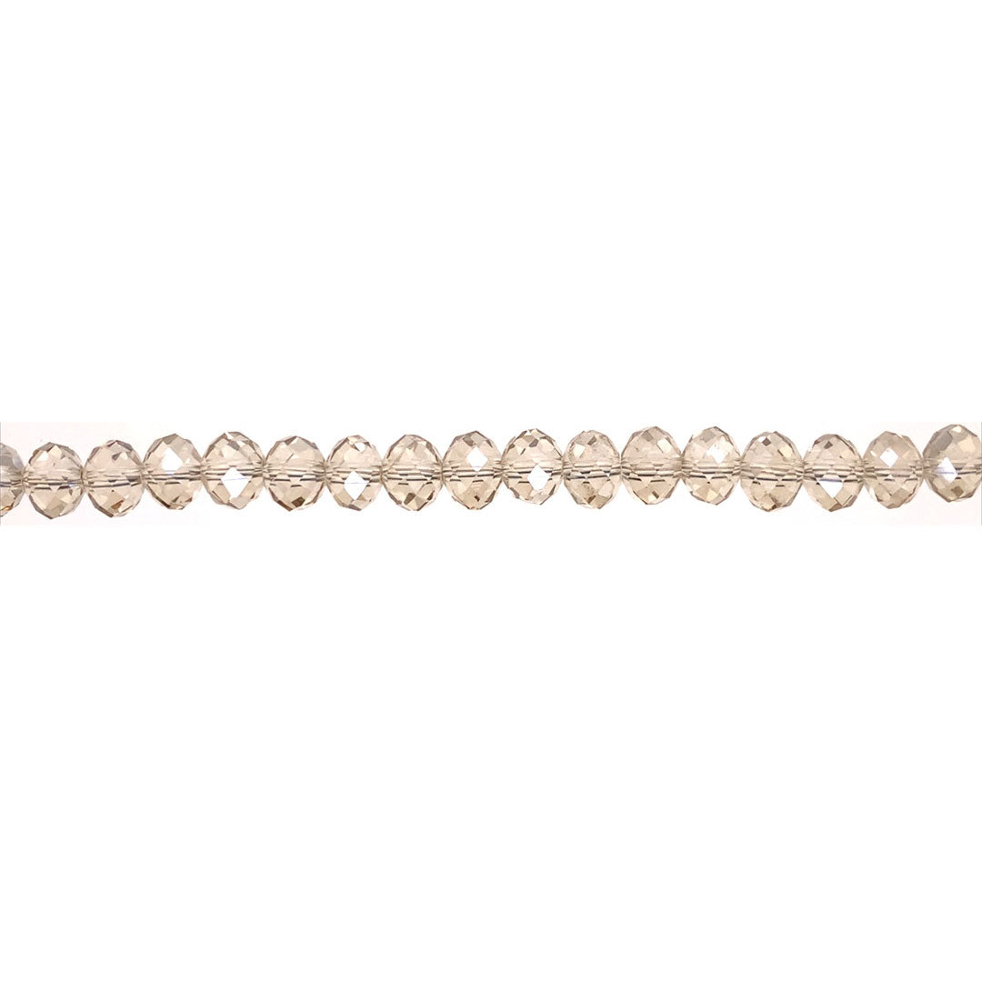 6x8mm Iridescent Ivory Crystal - Rondelle