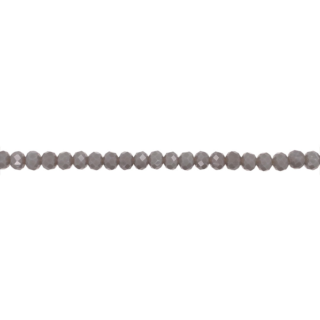 4x6mm Gray Crystal - Rondelle