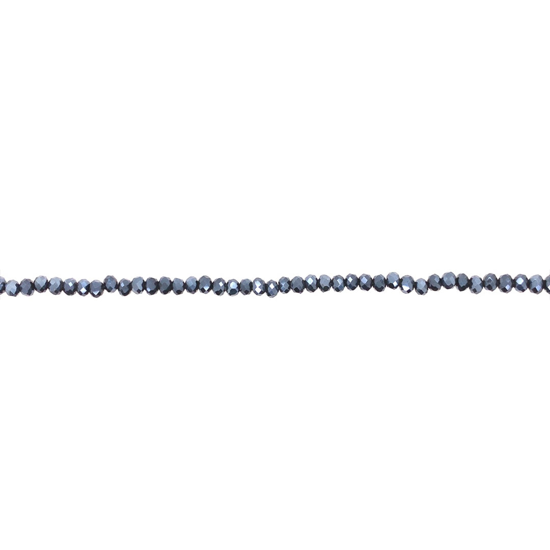 2x3mm Midnight Blue Crystal - Rondelle