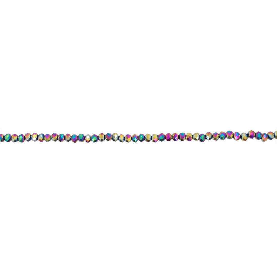 1.5x2mm Multicolor Crystal - Rondelle