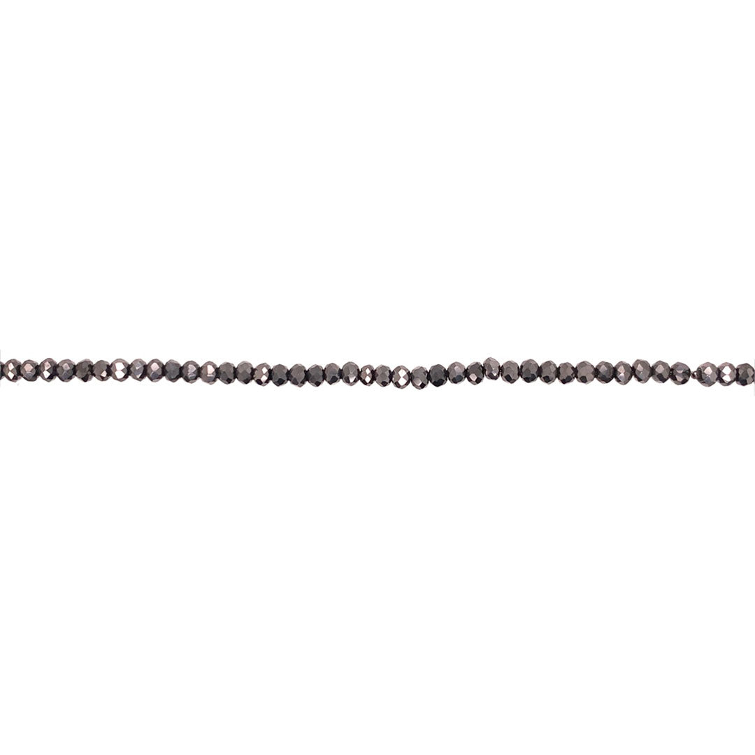 1.5x2mm Pebble Brown Crystal - Rondelle