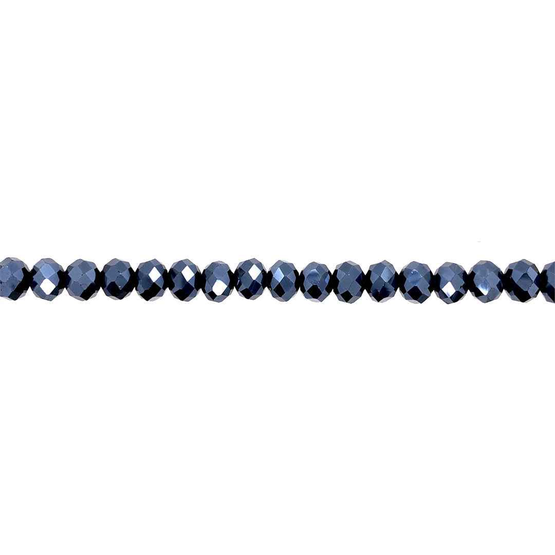 6x8mm Midnight Blue Crystal - Rondelle