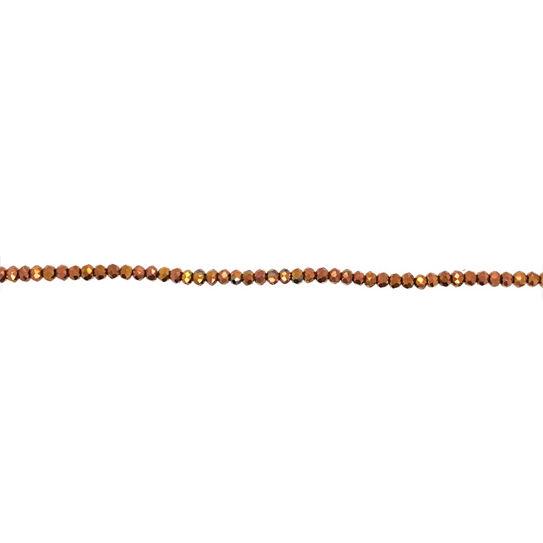 1.5x2mm Copper Crystal - Rondelle