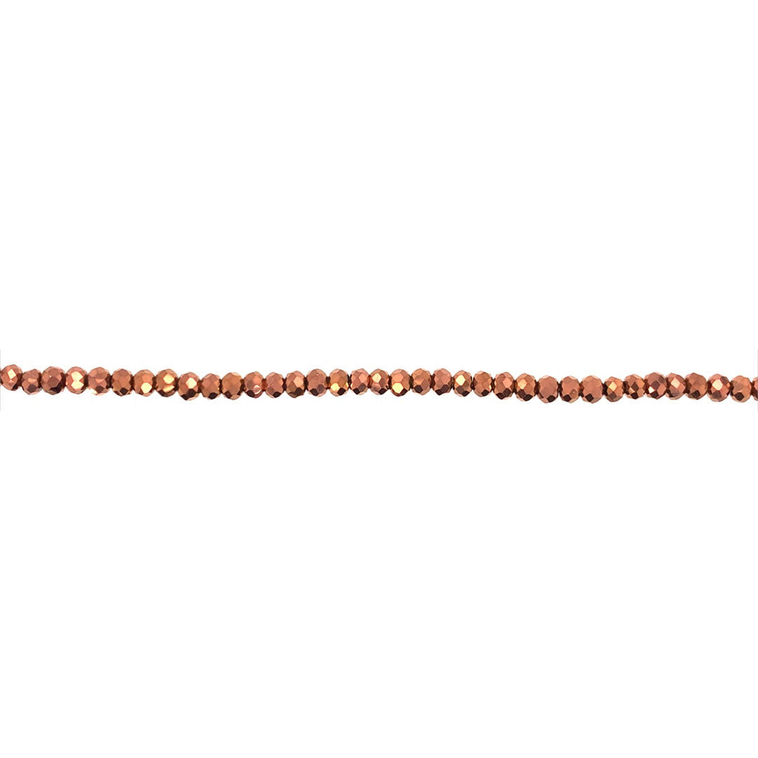2x3mm Copper Crystal - Rondelle