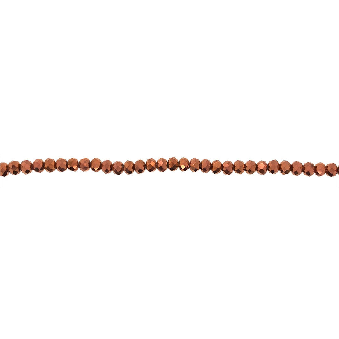 3x4mm Copper Crystal - Rondelle