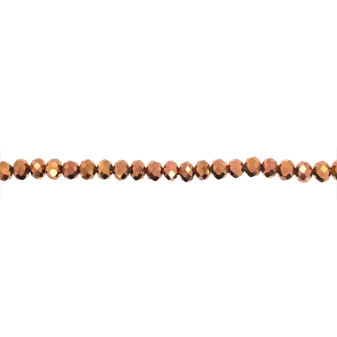 4x6mm Copper Crystal - Rondelle