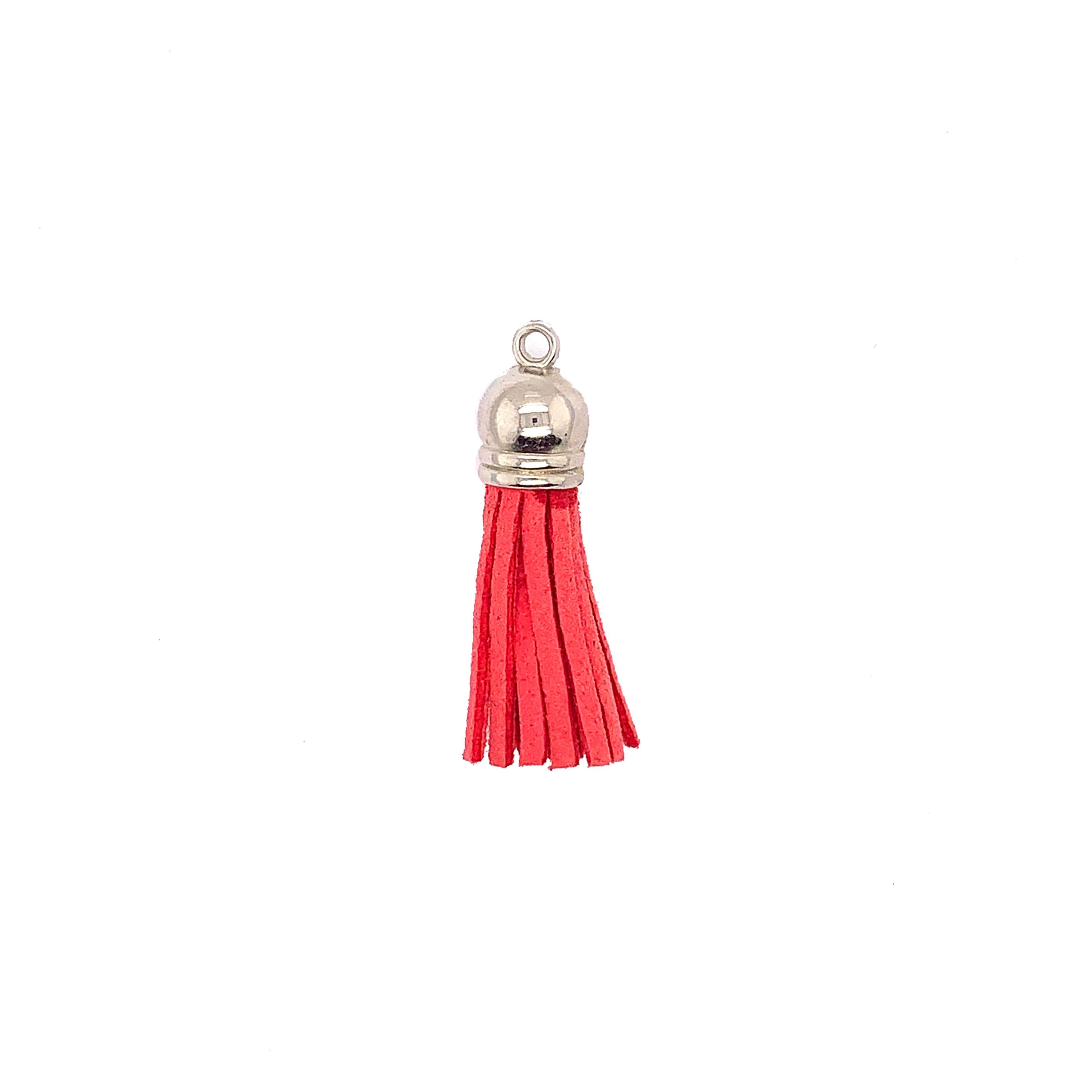 Short Watermelon Tassel with Silver Cap