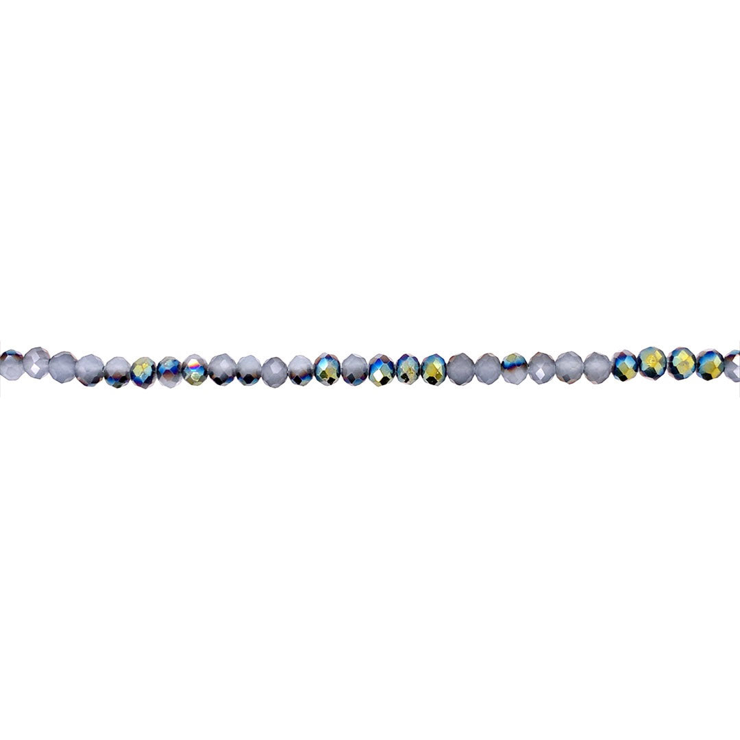 3x4mm Jungle Blue Crystal - Rondelle