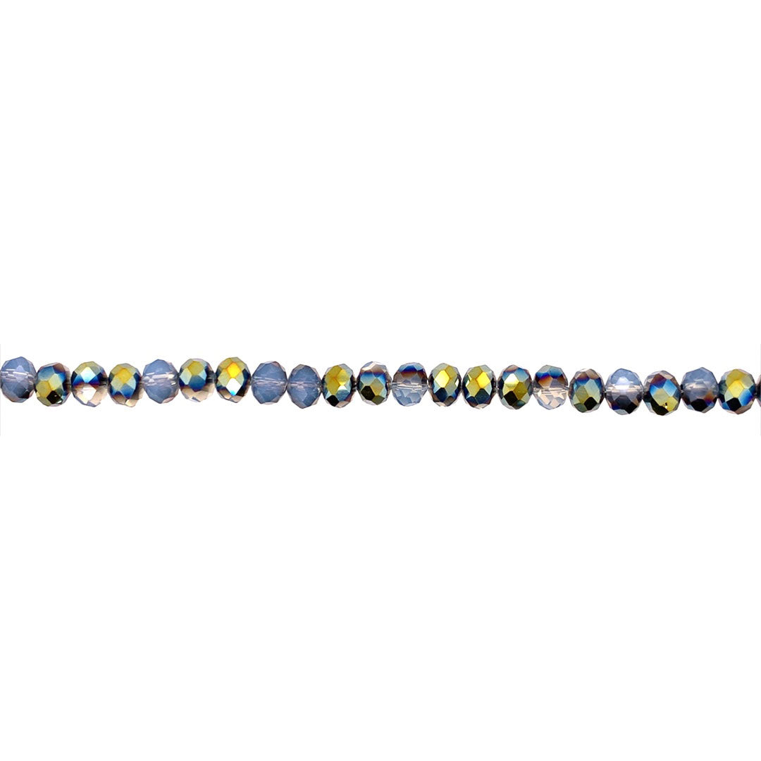 4x6mm Jungle Blue Crystal - Rondelle
