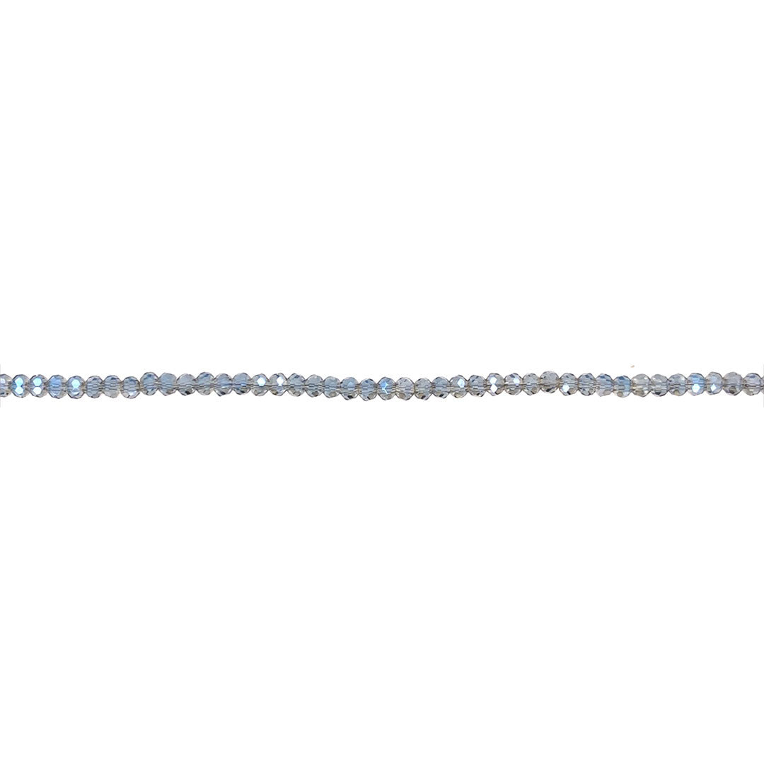 1.5x2mm Majestic Blue Crystal - Rondelle