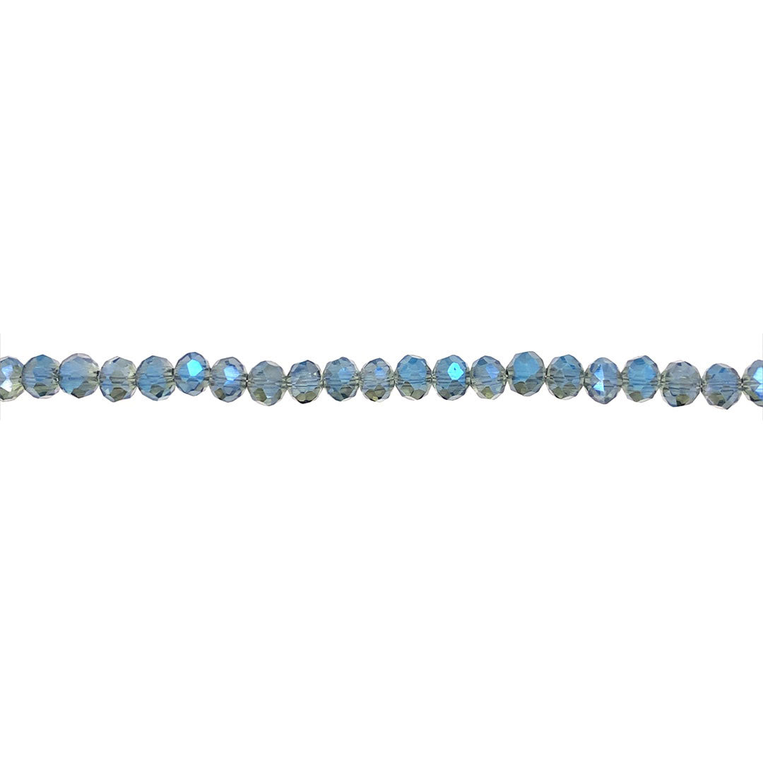 4x6mm Majestic Blue Crystal - Rondelle