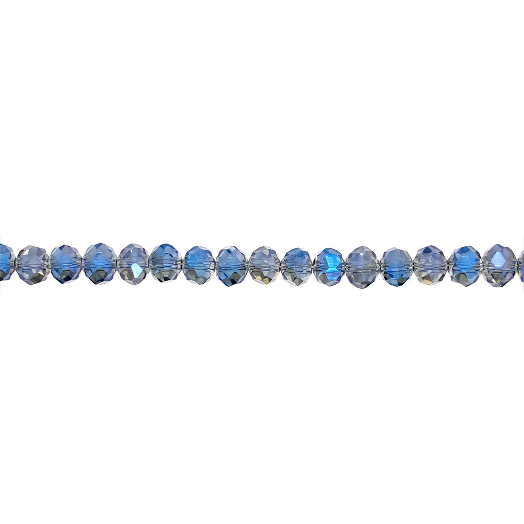 6x8mm Majestic Blue Crystal - Rondelle