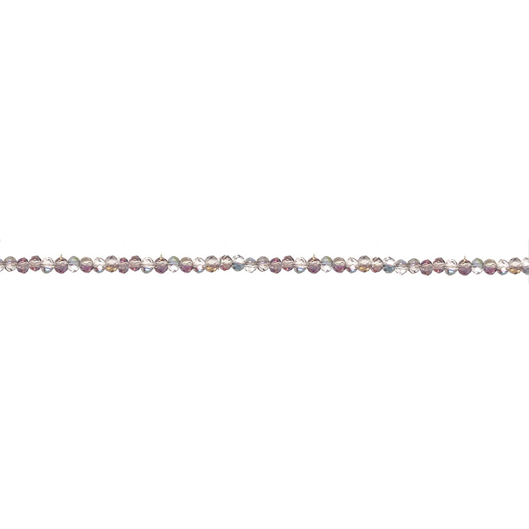 1.5x2mm Spring Green Crystal - Rondelle