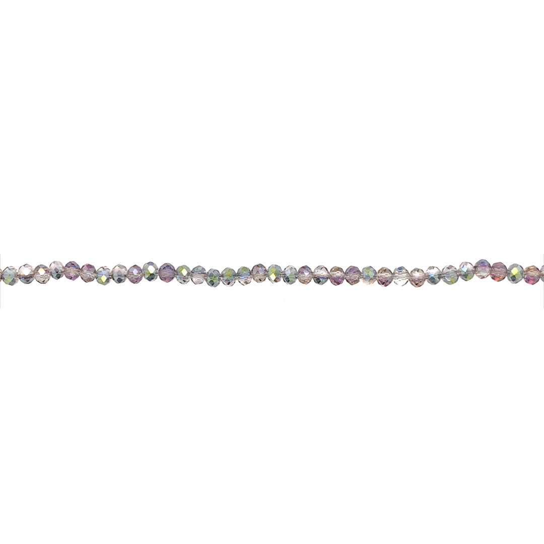 2x3mm Spring Green Crystal - Rondelle