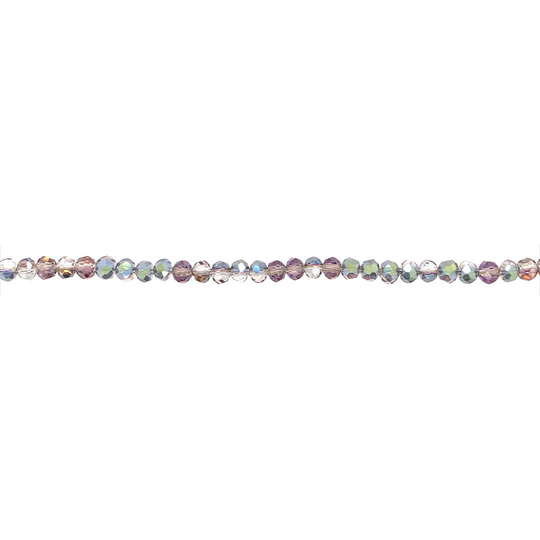 3x4mm Spring Green Crystal - Rondelle