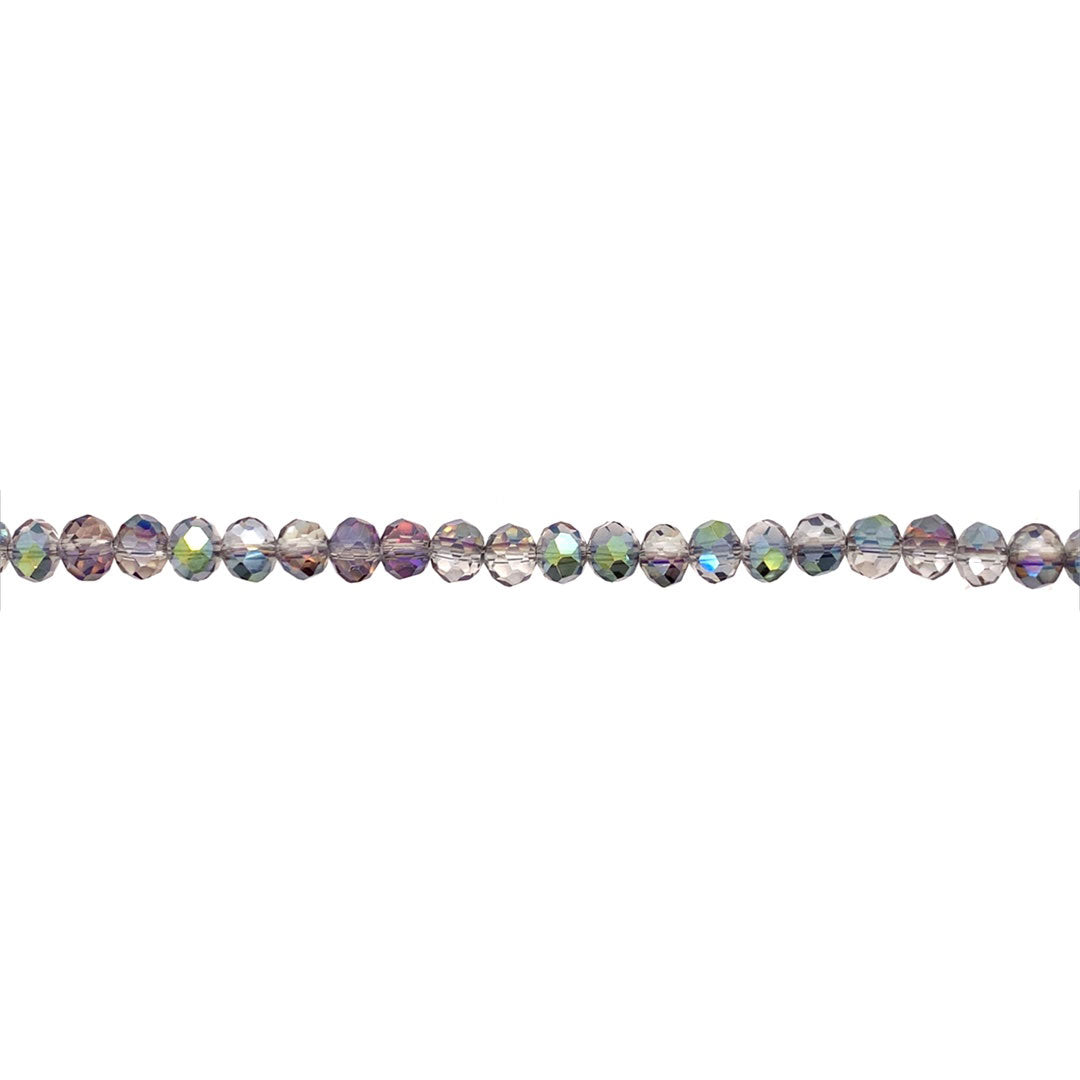 4x6mm Spring Green Crystal - Rondelle