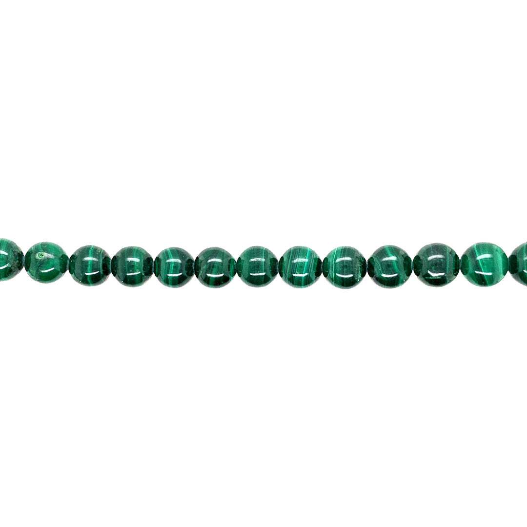 8mm Natural Malachite - Round