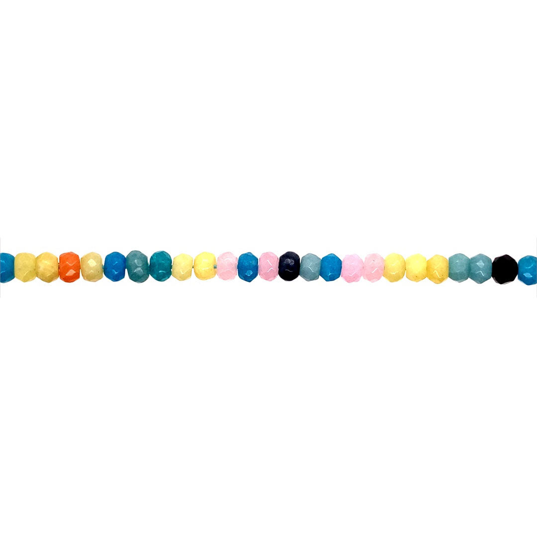 4x6mm Multicolor Dyed Jade - Rondelle