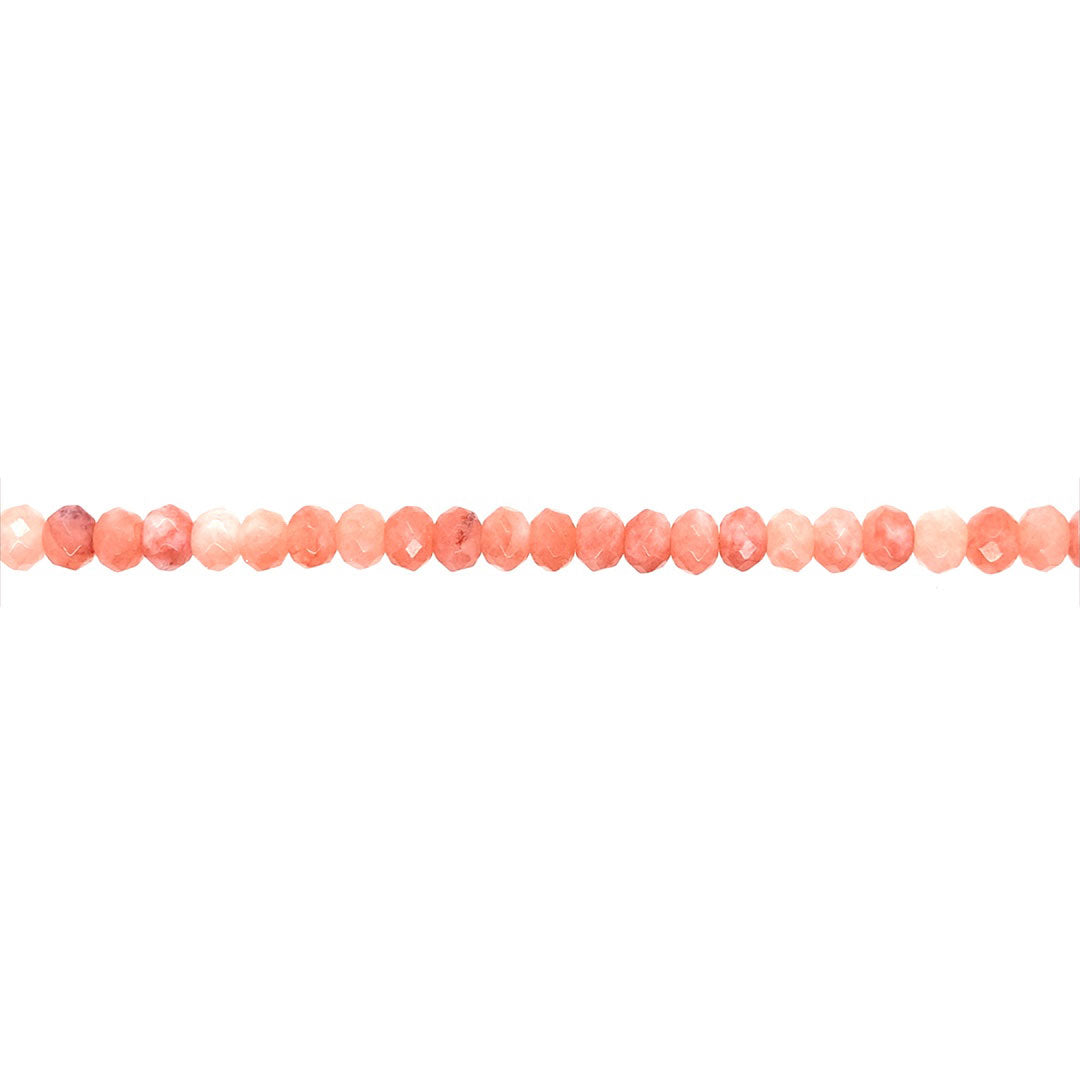4x6mm Rose Dyed Jade - Rondelles