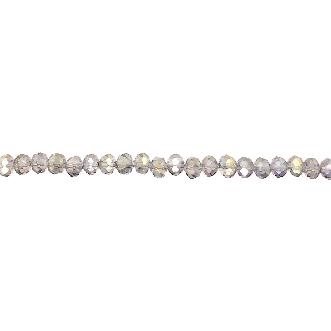 4x6mm Iridescent Light Green Crystal - Rondelle