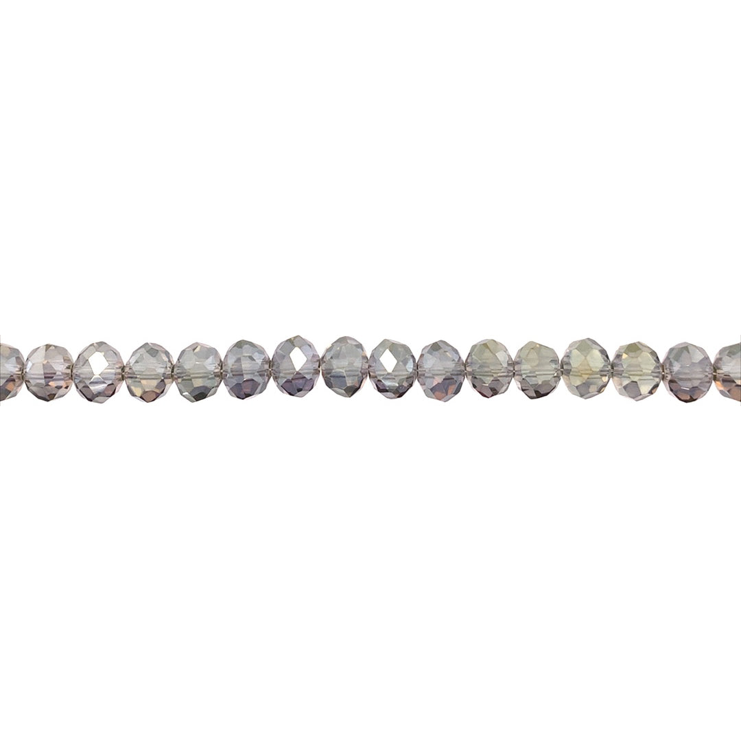 6x8mm Iridescent Light Green Crystal - Rondelle