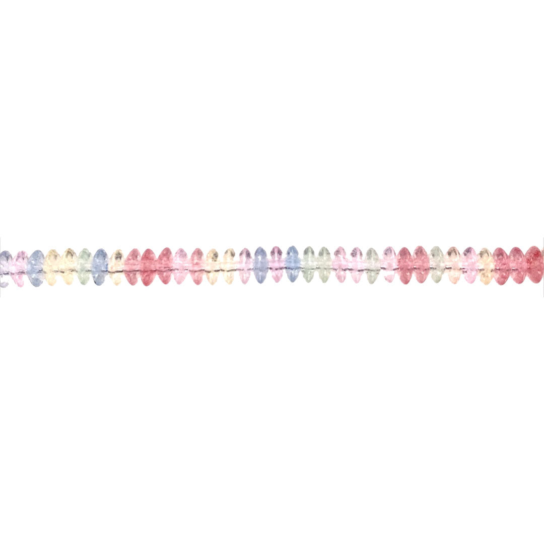 4x6mm Multicolor Rock Crystal - Rondelle