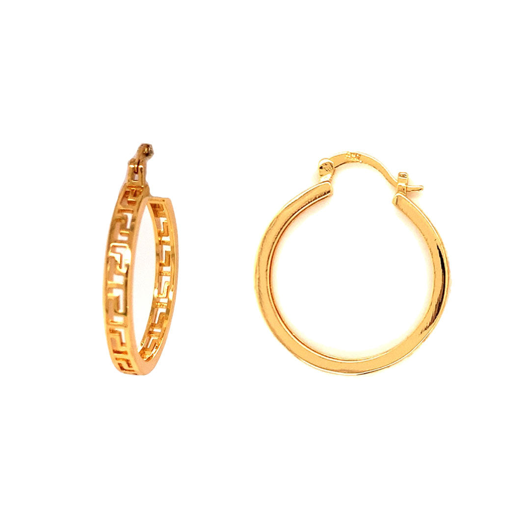 4mm x 35mm Grecian Hoops - Gold Filled