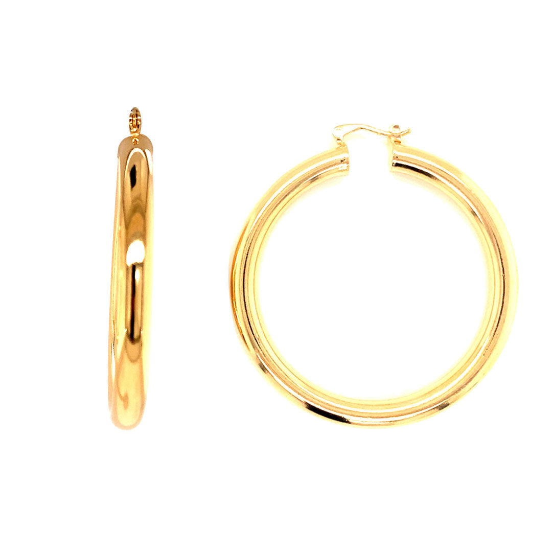 5mm x 50mm Hoops - Gold Filled